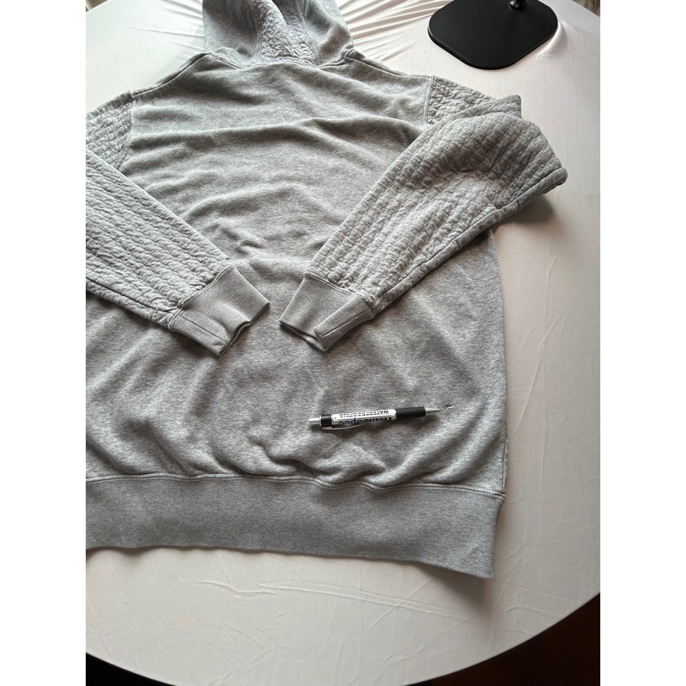 Jordan Mens XL Gray Quilted Sleeve Embossed 23 Logo Pullover Hoodie Jumpman - Picture 7 of 7